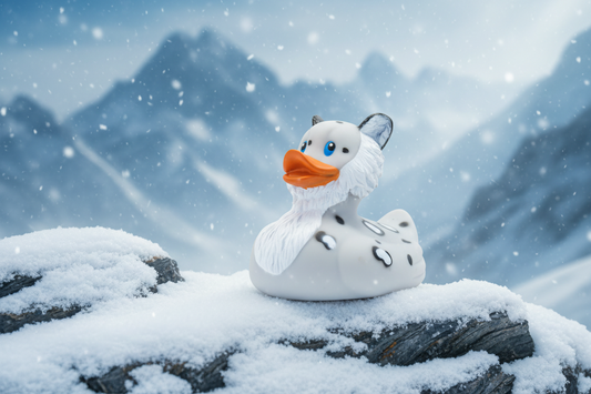 Snow leopard duck