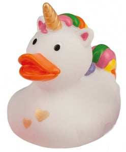 White Heart Clock Duck