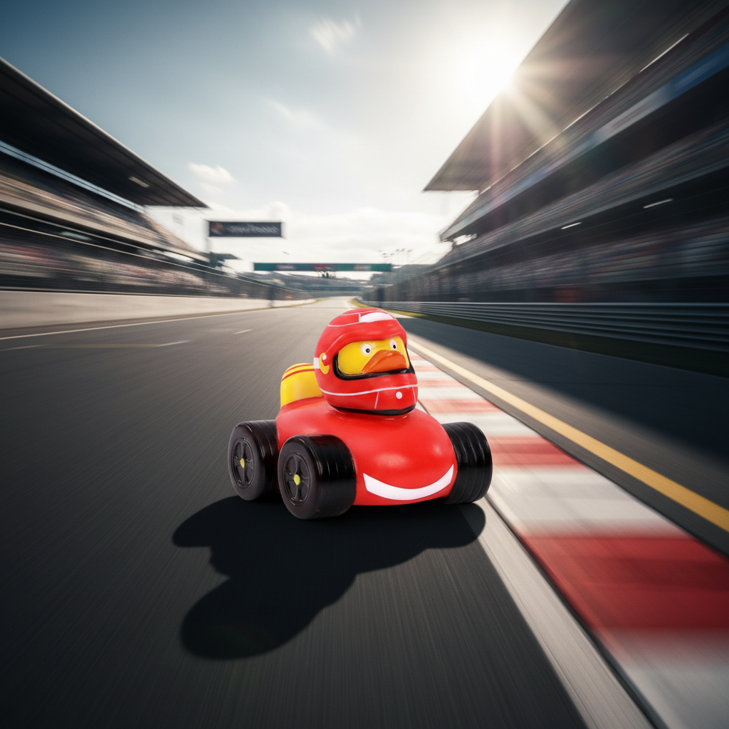 Duck racing car