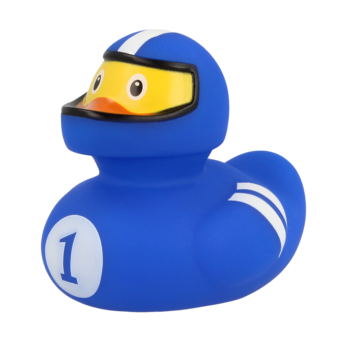 Blue racing pilot duck