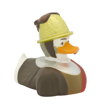 Duck man in the golden helmet