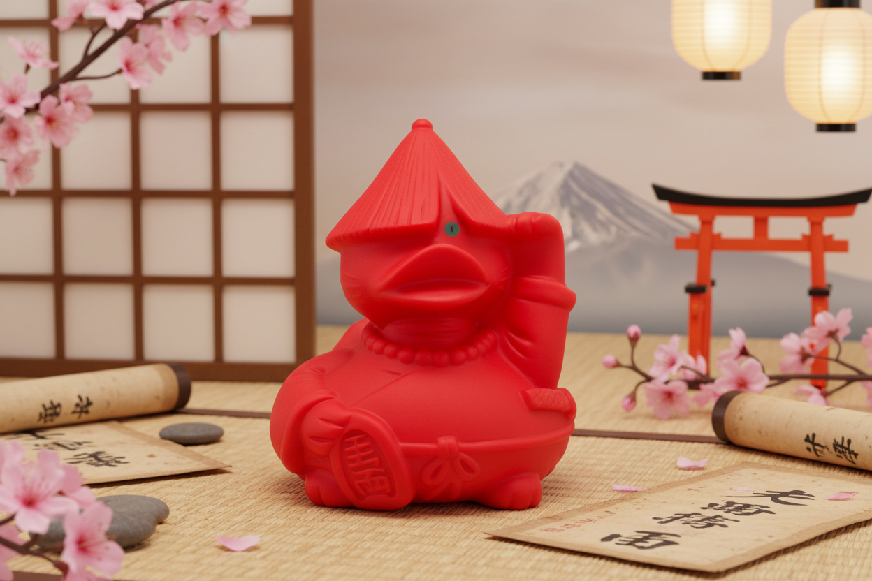 Canard Chat Chanceux Rouge