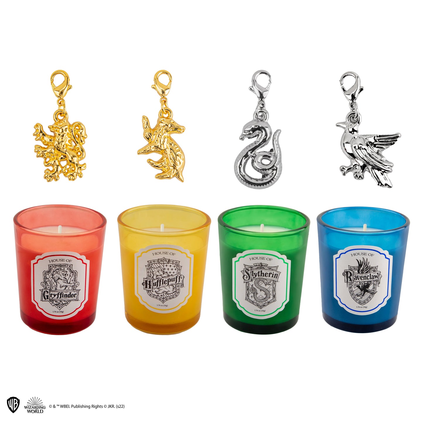 Set de 4 Bougies Parfumées Poudlard avec Bracelet à Charms