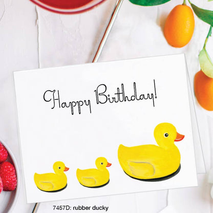 Carte d'Anniversaire Canards de Bain