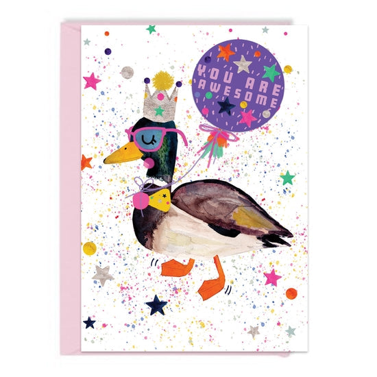 Carte d'anniversaire Canard Colvert