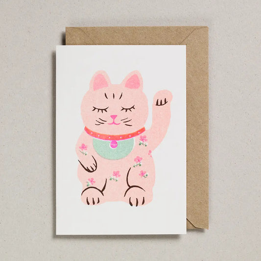 Lucky Cat Greeting Card