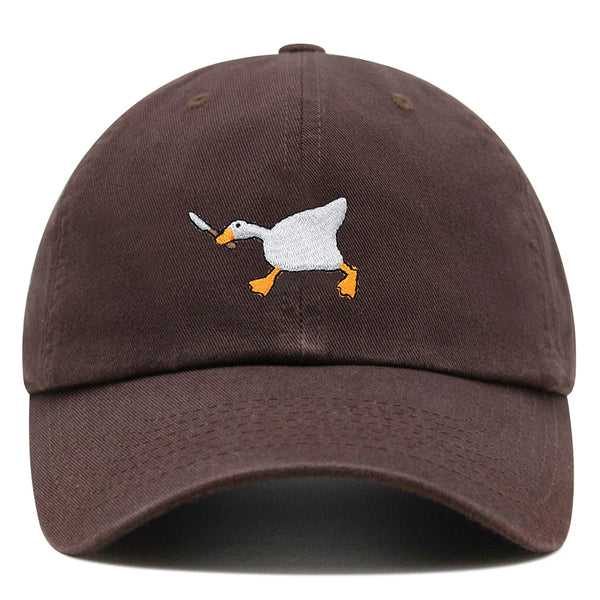 White Duck Cap Embroidered Knife