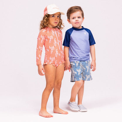 Chaussures aquatiques pour enfants - Bleu/Blanc - Homard Raie - Taille 19-29