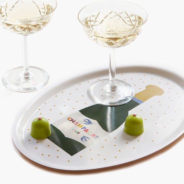 CHAMPAGNE Oval Serving Tray - 31x22cm