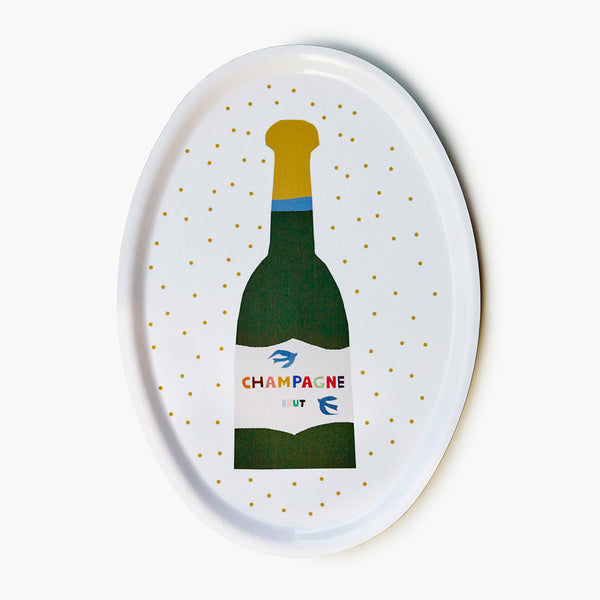 CHAMPAGNE Oval Serving Tray - 31x22cm