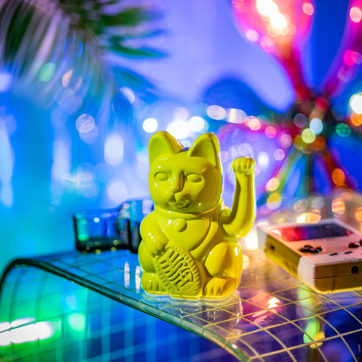 Lucky Cat Yellow Glossy Miami Nights