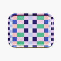 Checker Mix Rectangular Serving Tray Pink/Green - 27 × 20 cm