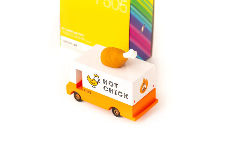 Candycar World Camion di legno - Furgone del pollo fritto / Pulcino caldo