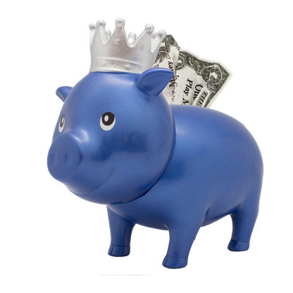 Crown Blue Pig