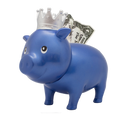 Cochon Diamant Bleu Couronne