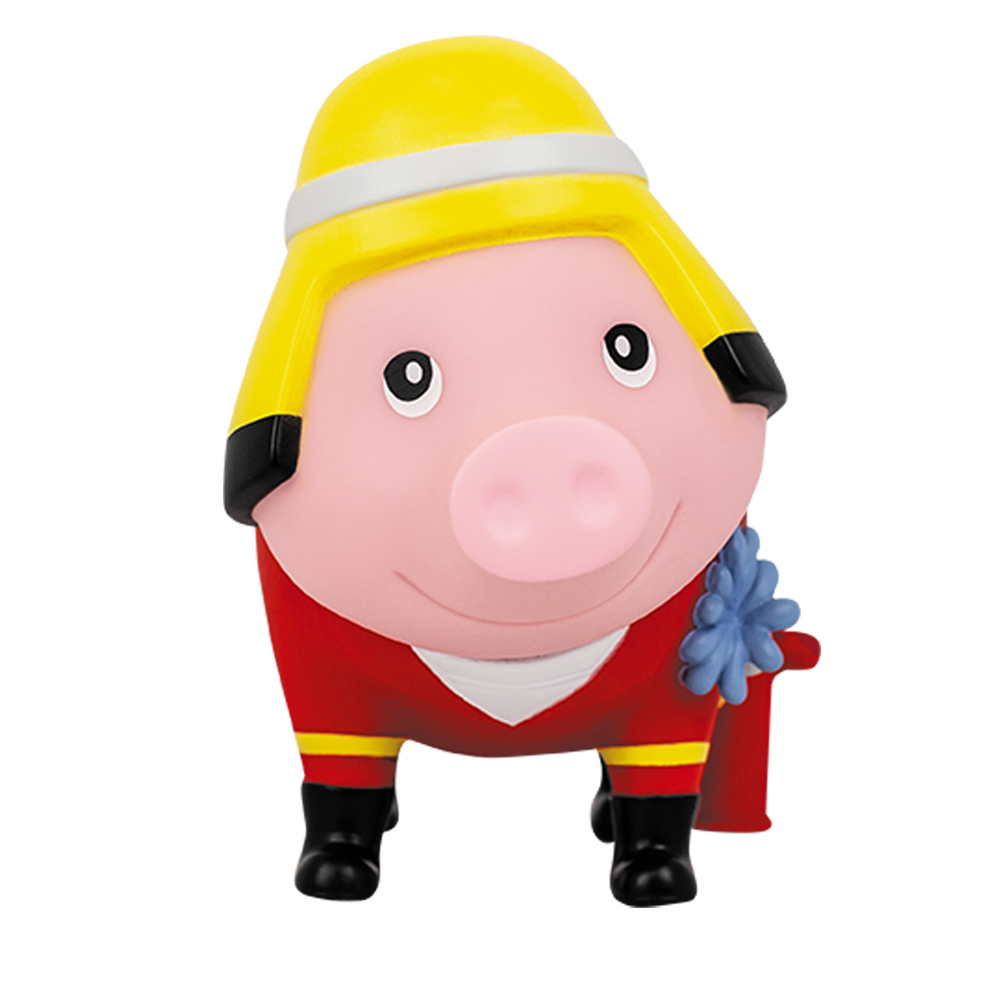 Schwein Feuerwehrmann