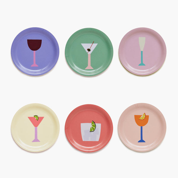 COCKTAILS Set of 6 Coasters - 11cm