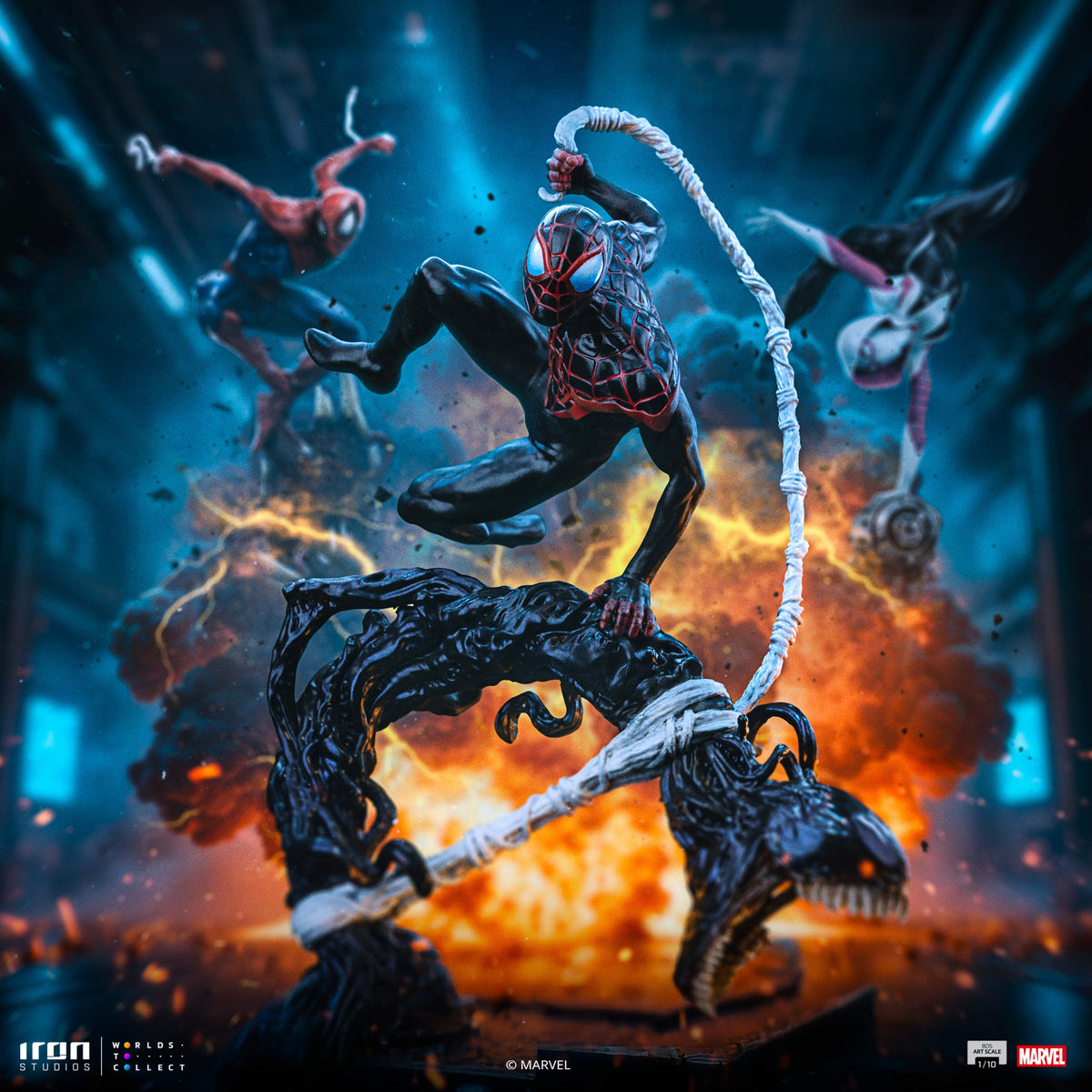 Miles Morales Statue - Spider-Man vs Villains Diorama - BDS Art Scale 1/10 - Marvel Comics
