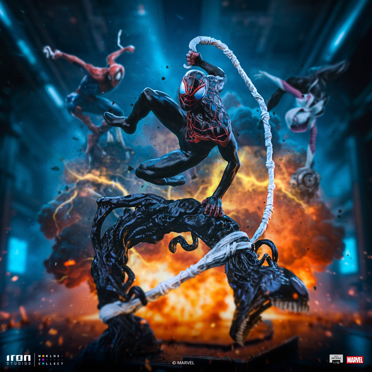 Miles Morales Statue - Spider-Man vs Villains Diorama - BDS Art Scale 1/10 - Iron Studios
