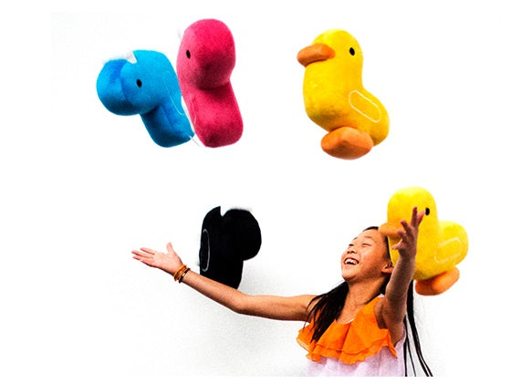 Pink Duck Cushion 31 cm