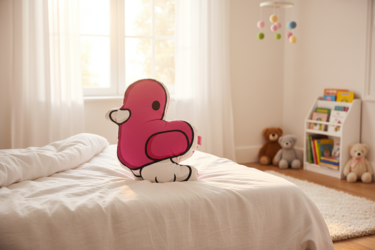 Rose duck cushion