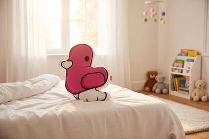 Rose duck cushion