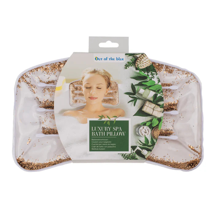 Cuscino da bagno con paillettes dorate