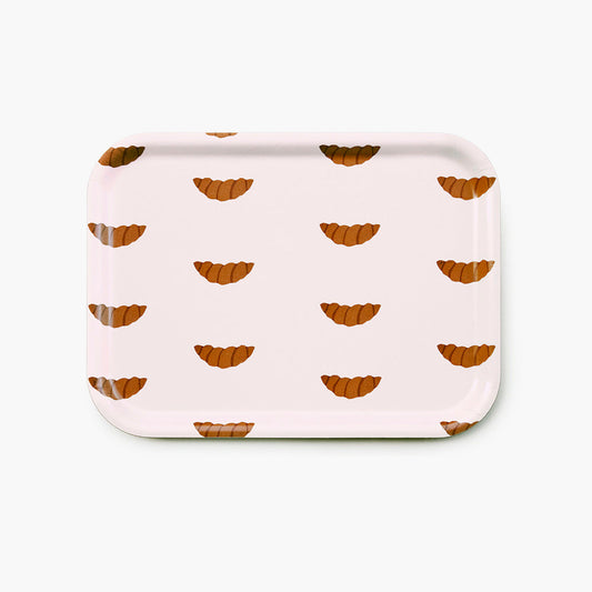 CROISSANT Peach Rectangular Serving Tray - 27x20 cm