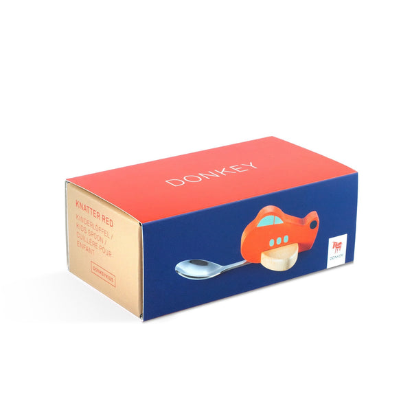 Red plane children's spoon