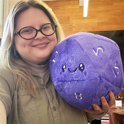 Peluche Squishable – Dé D20 Violet
