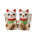 Salière et poivrière Chats Chanceux Blanc