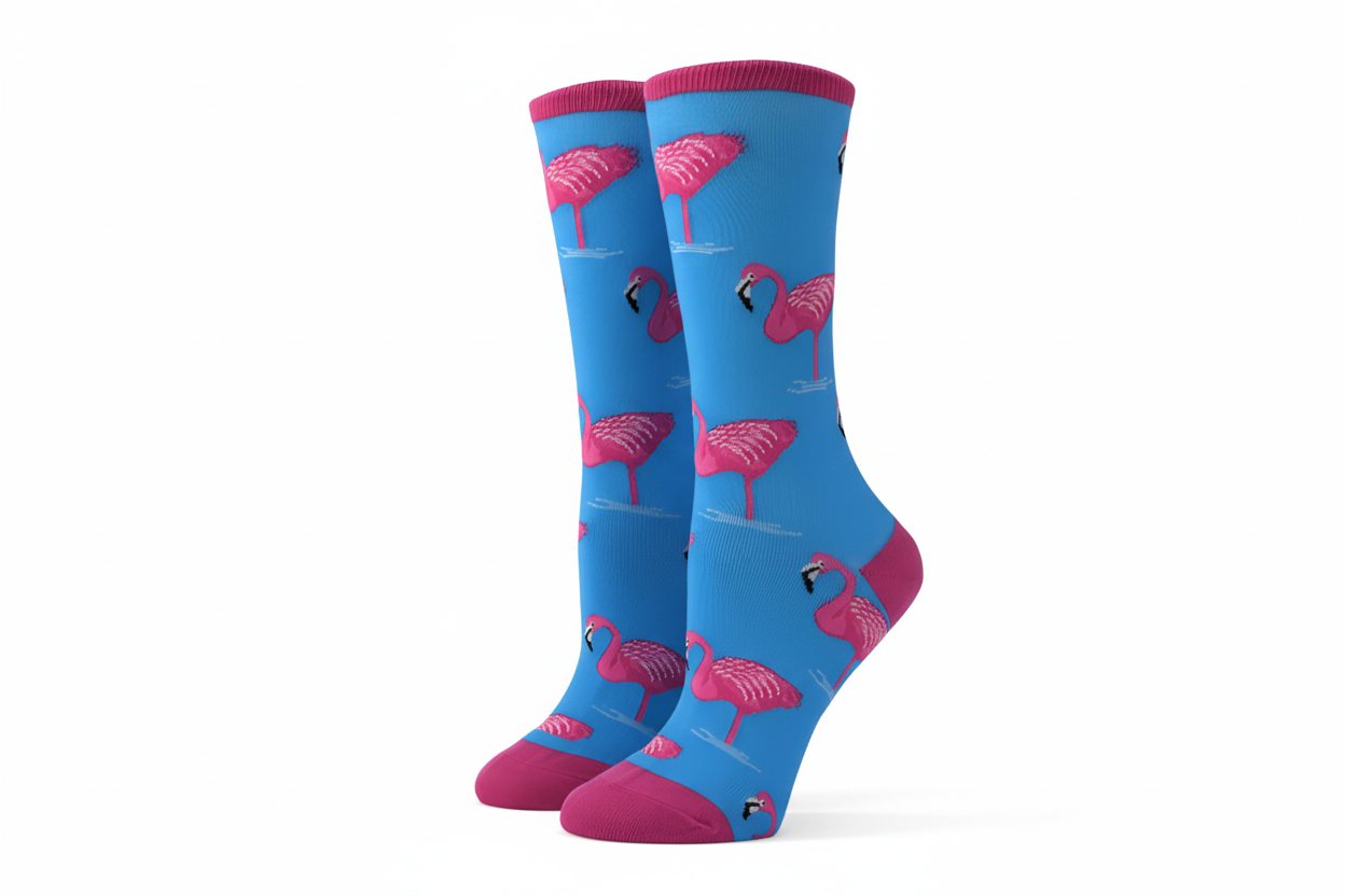 chaussettes flamant etang mrcol