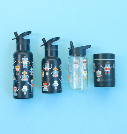 Gourde enfant - Robots – vue 3 – A Little Lovely Company