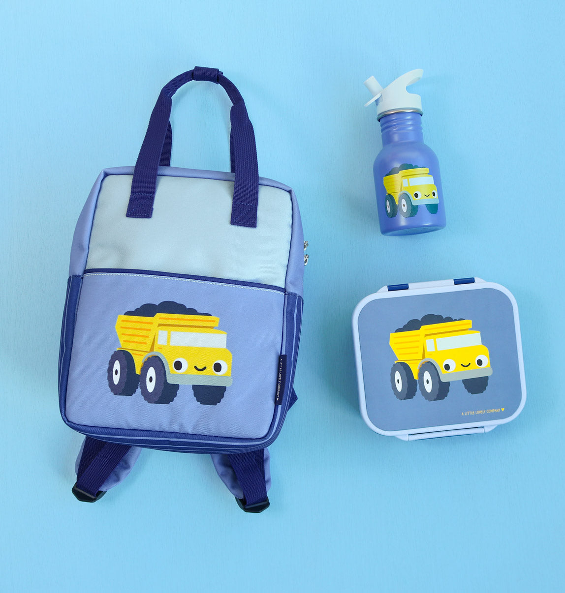 Petite gourde en inox - Camion-benne – vue 3 – A Little Lovely Company