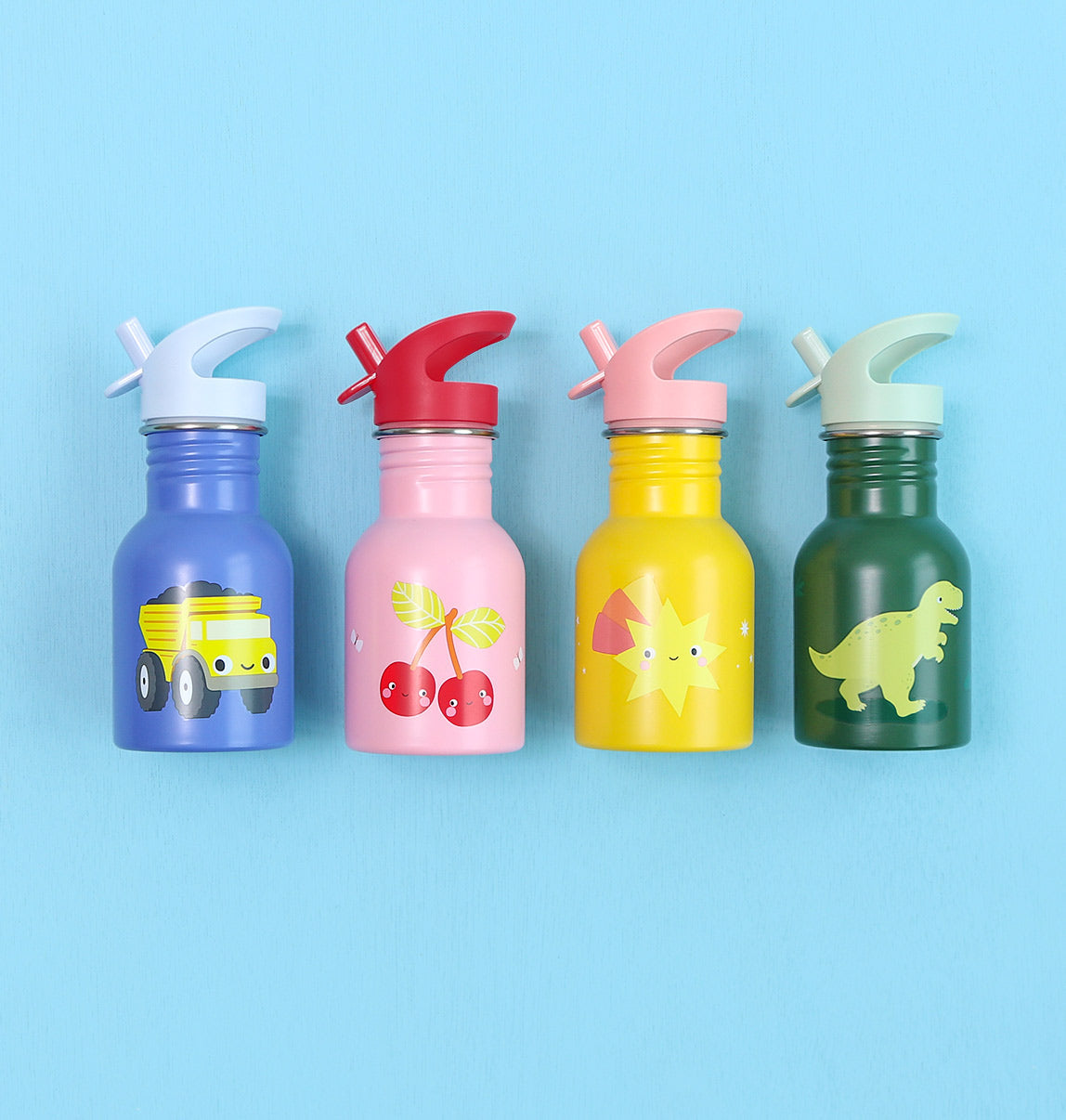 Petite gourde en inox - Cerises joyeuses – vue 6 – A Little Lovely Company