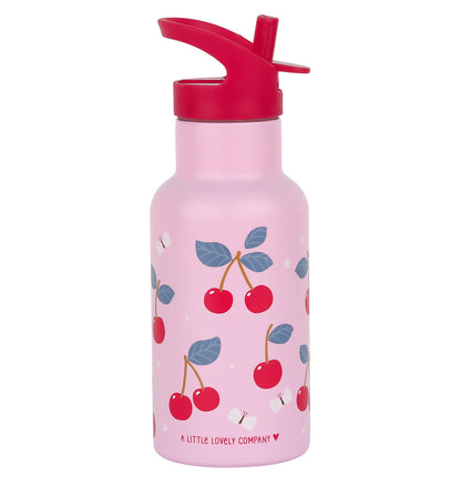 Gourde enfant en inox - Cerises – vue 3 – A Little Lovely Company