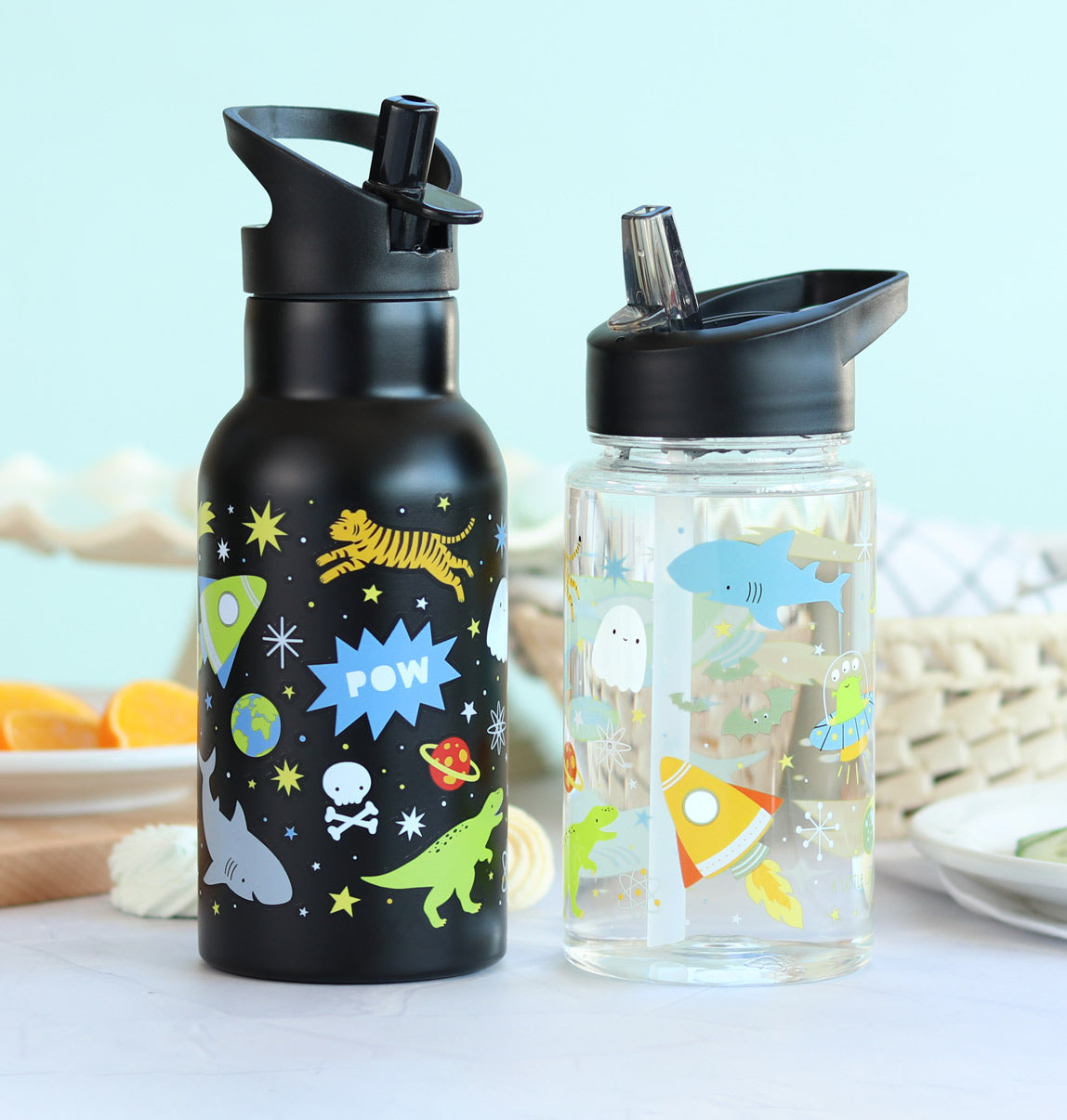 Gourde enfant en inox - Galaxie – vue 5 – A Little Lovely Company