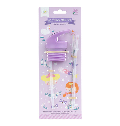 Kit bouchon, paille et goupillon - Princesses – vue 2 – A Little Lovely Company