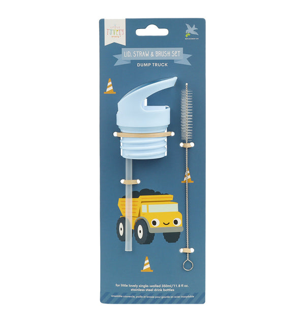 Kit bouchon, paille et goupillon - Camion-benne – vue 2 – A Little Lovely Company