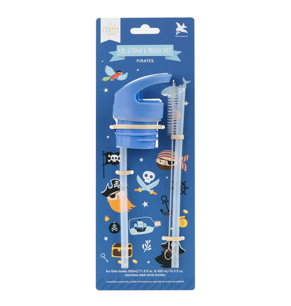 Kit bouchon, paille et goupillon - Pirates – vue 2 – A Little Lovely Company