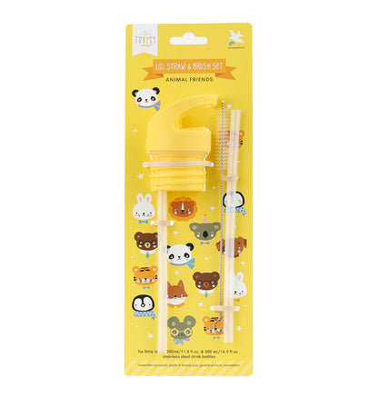 Kit bouchon, paille et goupillon - Amis des animaux – vue 2 – A Little Lovely Company