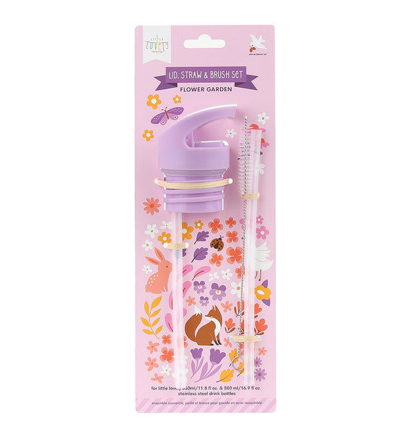 Kit bouchon, paille et goupillon - Jardin fleuri – vue 2 – A Little Lovely Company
