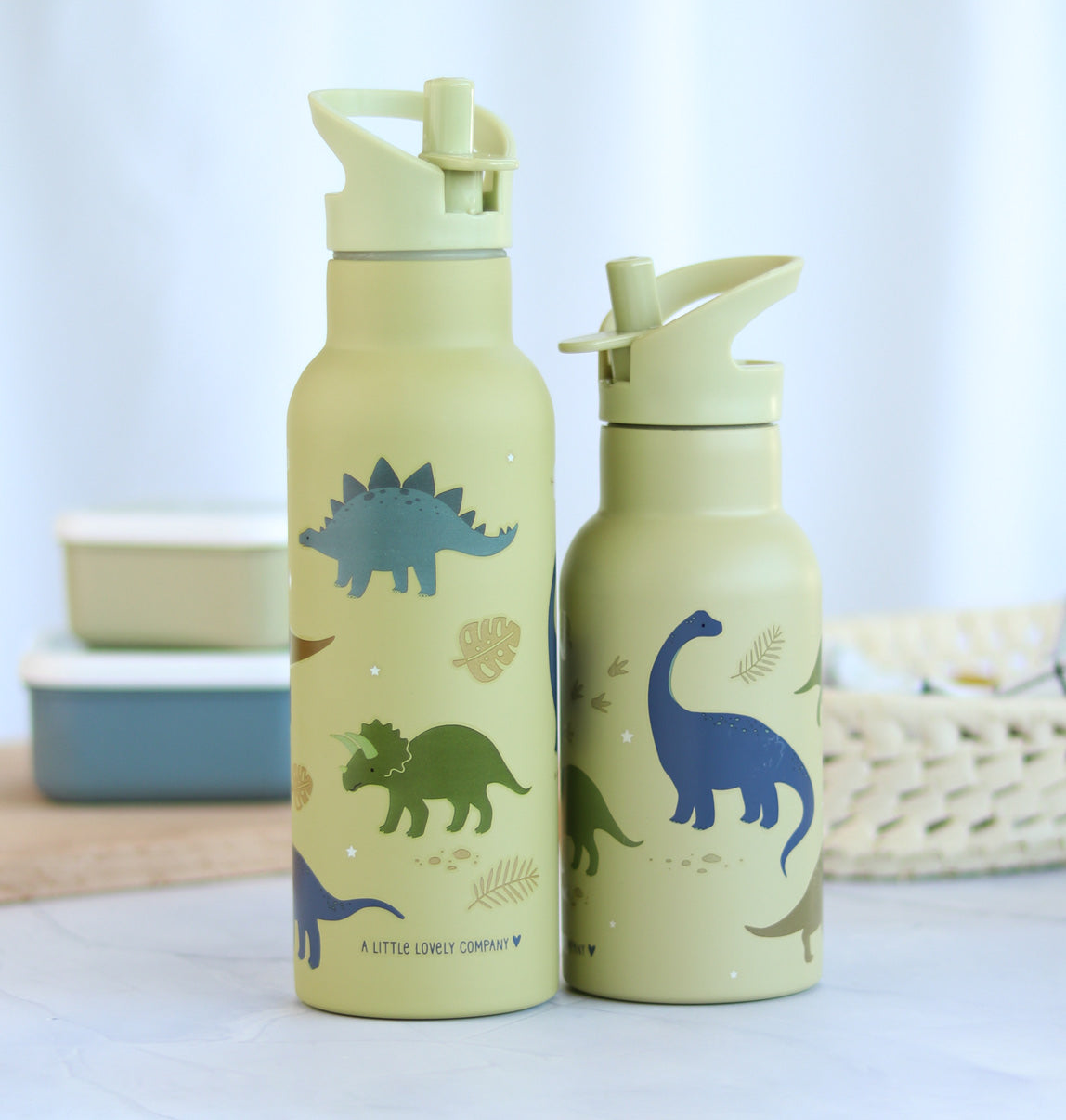 Gourde XL en inox - Dinosaures – vue 6 – A Little Lovely Company