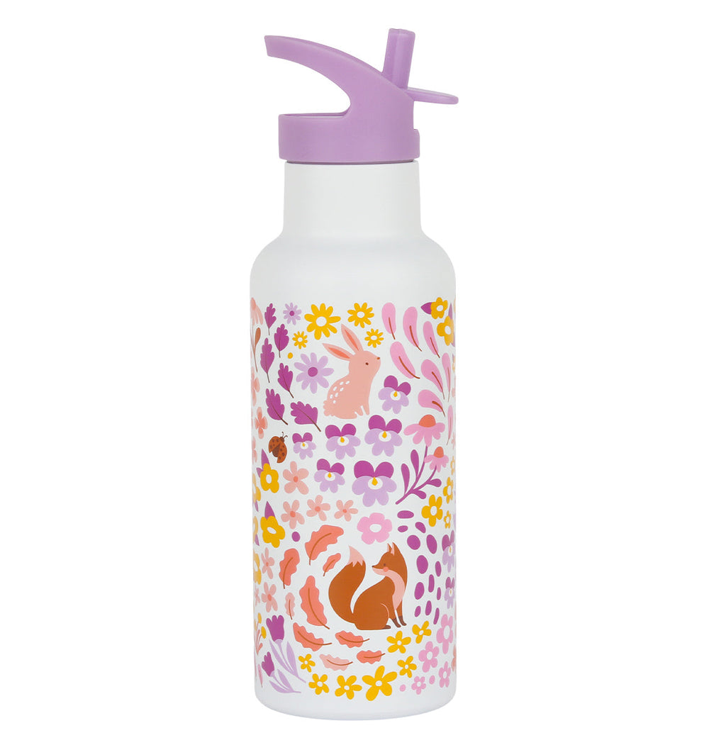 Gourde XL en inox - Jardin fleuri