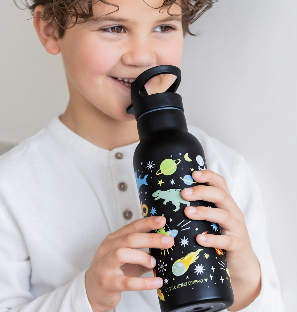 Gourde XL en inox - Galaxie – vue 5 – A Little Lovely Company