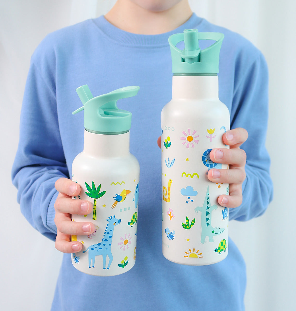 Gourde XL en inox - Jungle – vue 2 – A Little Lovely Company