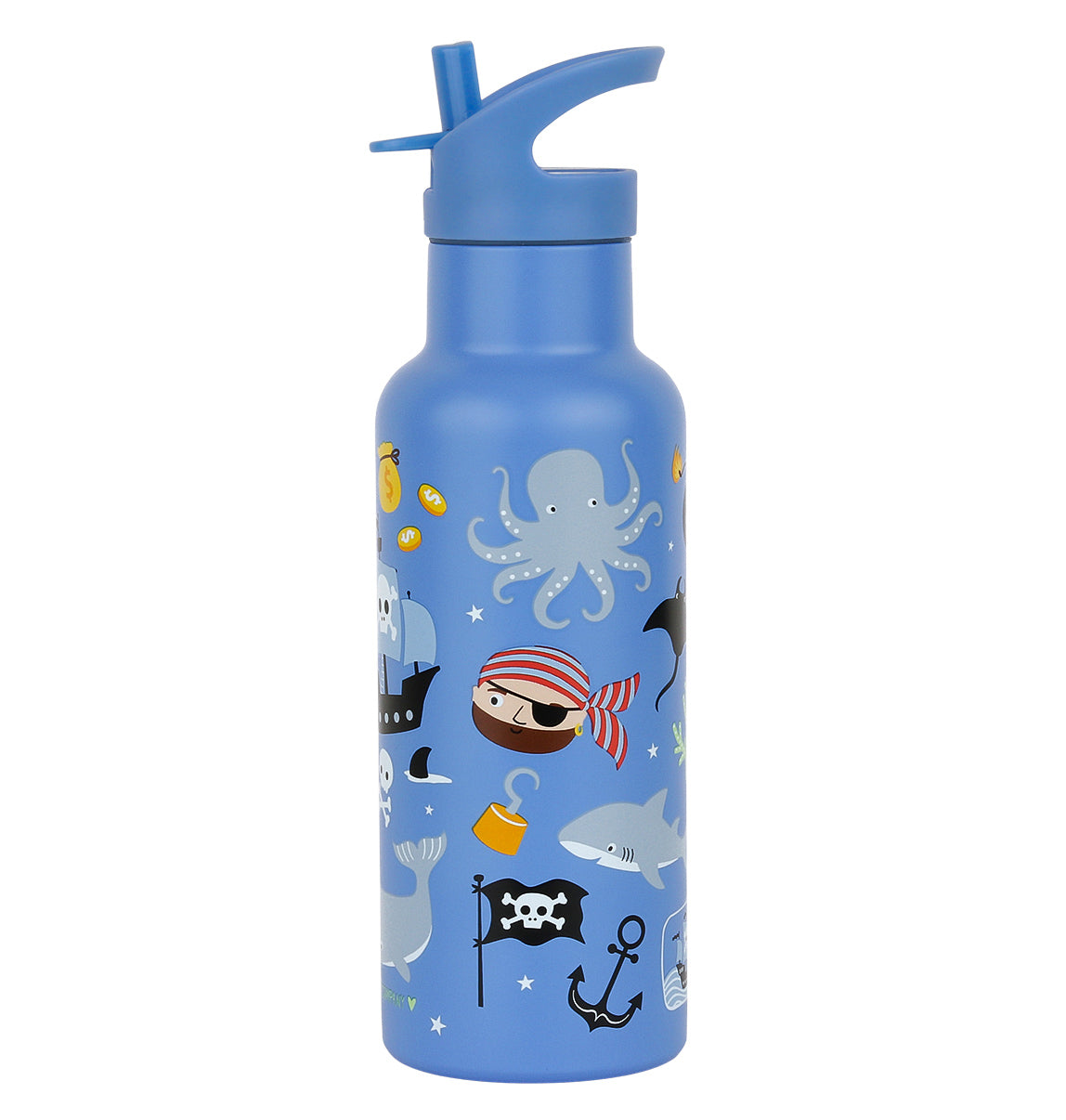 Gourde XL en inox - Pirates – vue 3 – A Little Lovely Company