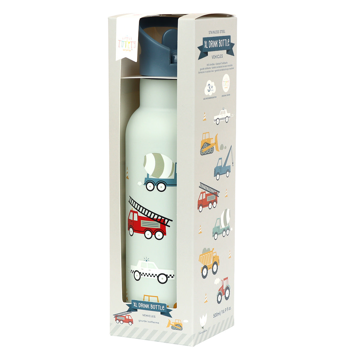 Gourde XL en inox - Véhicules – vue 6 – A Little Lovely Company