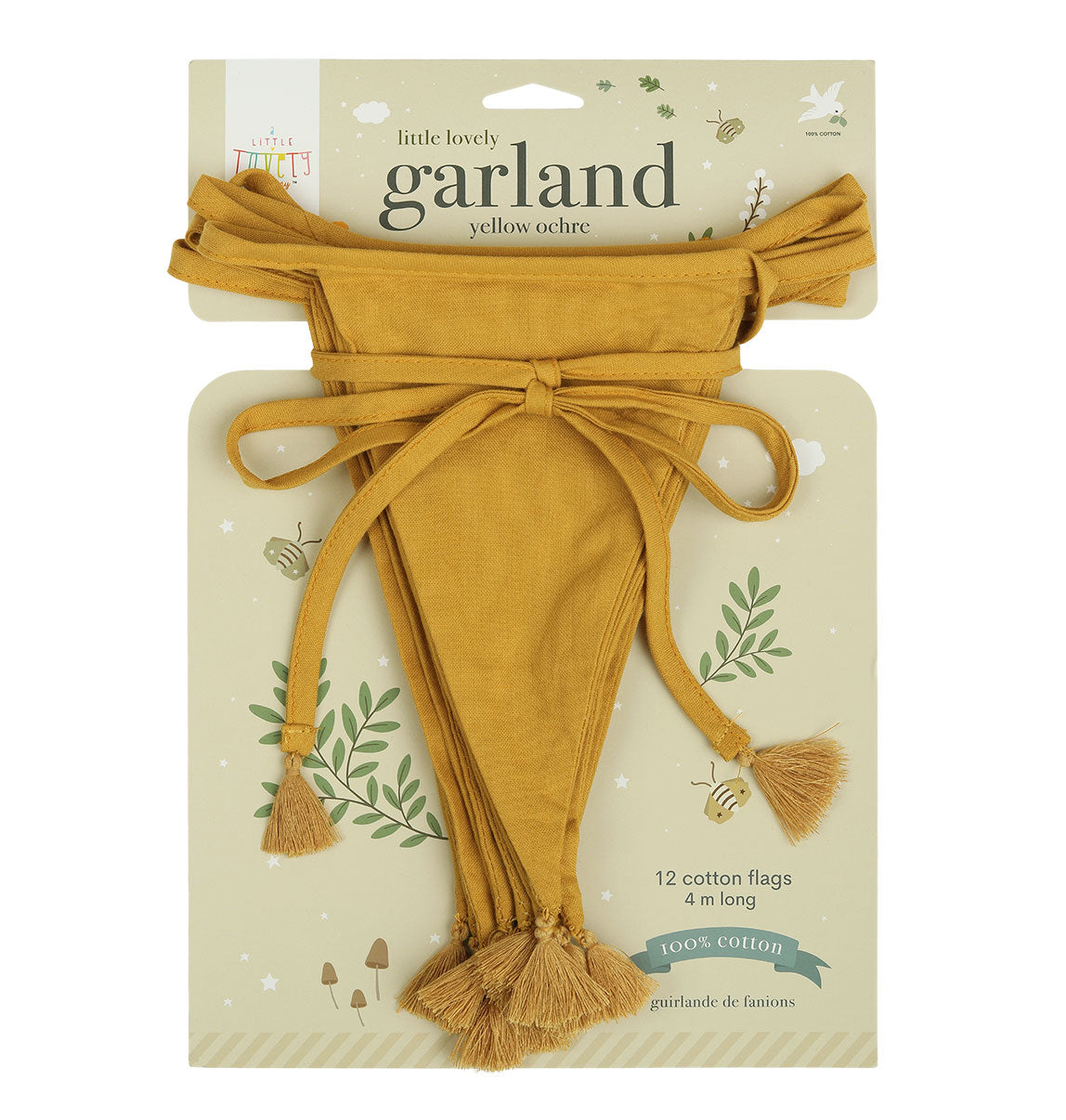Guirlande décorative en coton - Ocre jaune – A Little Lovely Company