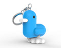 Neon Blue Duck Key Ring